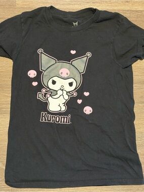 Sanrio Kuromi Graphic Tee Shirt Black Size Small Y2K Kawaii